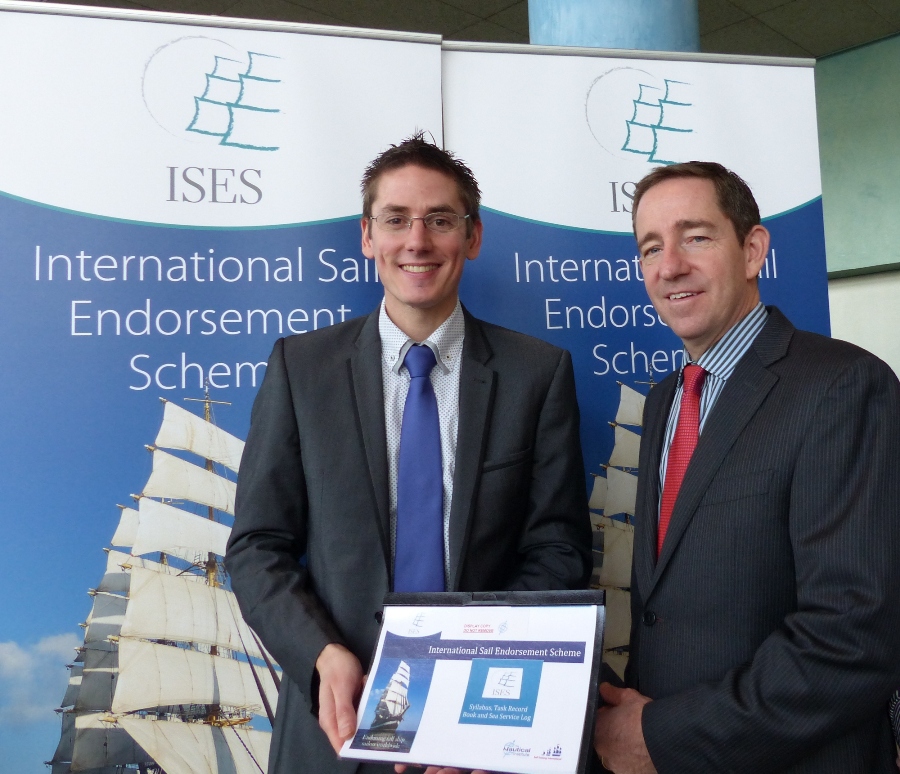 Steven Gosling, (pictured left), Training and Quality Manager at The Nautical Institute and Doug Prothero, Executive Chairman of Sail Training International at the launch of The International Sail Endorsement Scheme