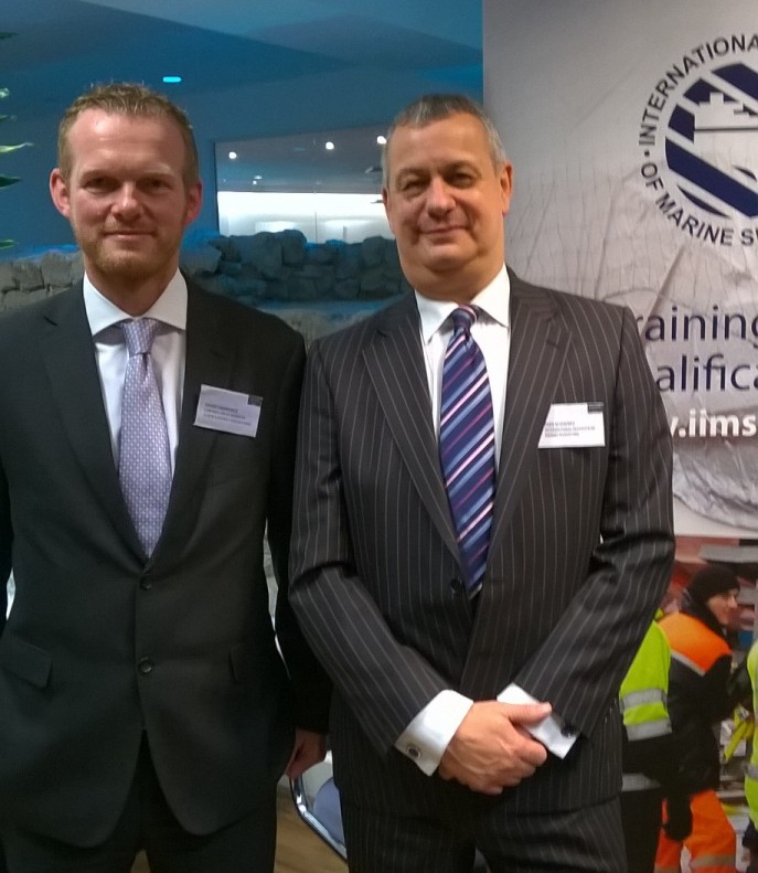 David Lawrence, Controller Lloyds Agents, and Mike Schwarz at the networking event
