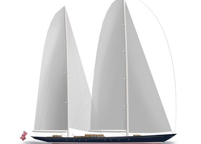 An impression of what the new 56 metre classic ketch to be built by Royal Huisman will look like