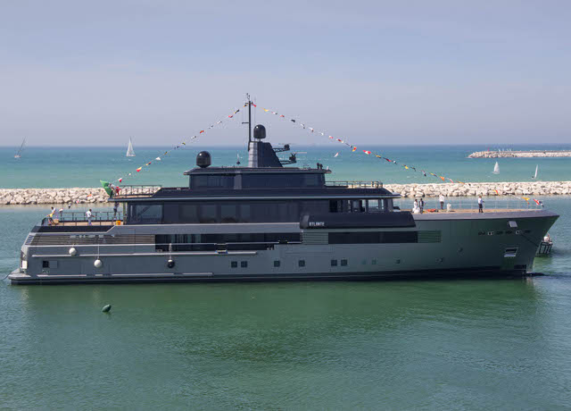 The new and distinctive megayacht Atlante has been launched in Ancona by CRN