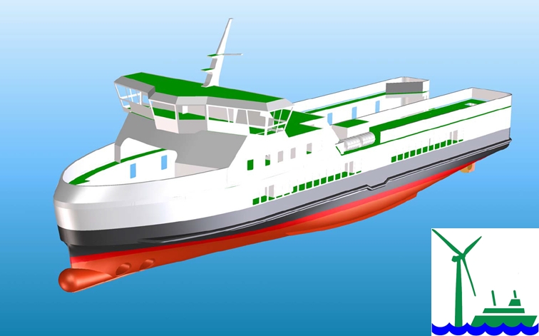 Artist's impression of the new ferry that will be powered by the new Visedo electric power train. Picture by Greenferryvision.dk