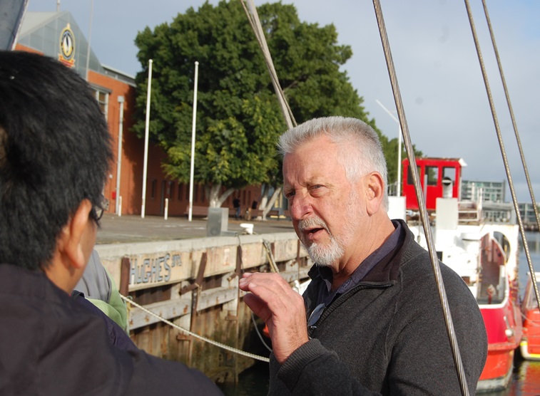 Capt Peter Lambert talks compass adjusting at the IIMS Australia workshop in Adelaide