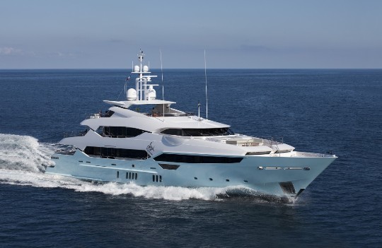 The Sunseeker 155, one of the craft helping to rev up the British superyacht sector