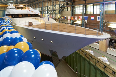 The latest superyacht from Feadship, Vanish, awaits its formal launch