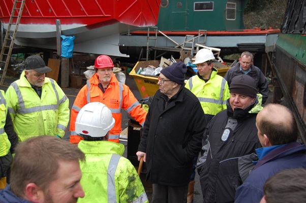 Some of the group pictured who met at Watford for the IIMS small craft ultrasonics training day
