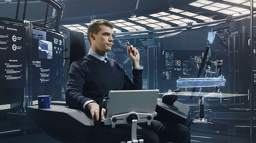 Photo credit - Rolls Royce. This is now a future control crew for unmanned ships might operate