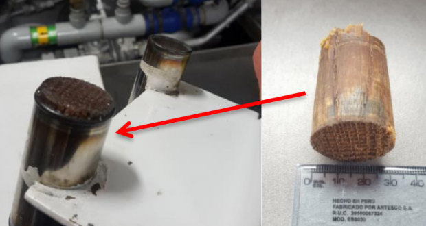 The wooden bung found to be the cause of the problem