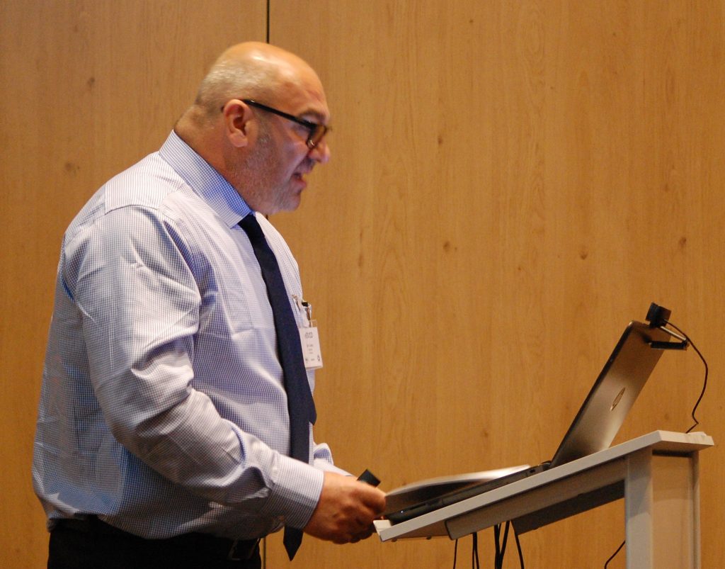 Lead tutor, Capt Ian Coates, addressing the first eCMID conference