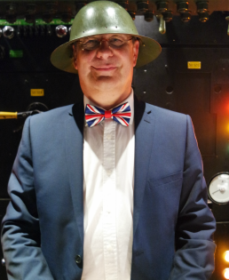 Yes I know I look ridiculous; but I could not resist trying the tin hat on at the Cabinet War Rooms