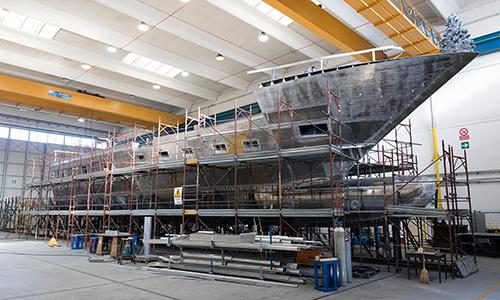 Overmarine releases fist in-build photo of the new Mangusta GranSport 45