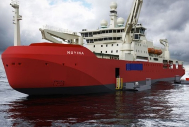 An artist's impression of Nuyina, Australia's new icebreaker