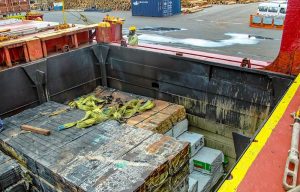 Maritime NZ describes a fire in the cargo hold of a container ship caused by the heat from a 500 watt light bulb as the ship was berthed in port on New Zealand's East Coast in late 2017.