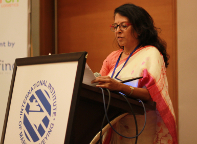 Dr Malini Shankar addressing the IIMS Mumbai Symposium