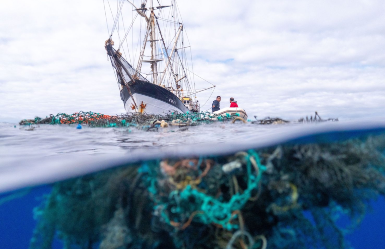 Over 100 tons of fishing nets and plastic removed from the sea