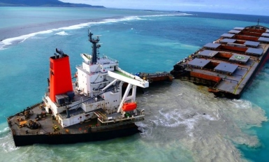 The Panama Maritime Authority continues its investigation into the Wakashio accident. Photo courtesy of Mobilisation Nationale Wakashio