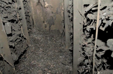 Fire damage to starboard battery room. Photo credit: Kripos