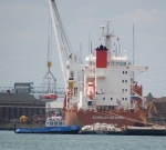 Ship berthed in Southampton Docks