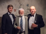 Immediate past President, Capt Bertrand Apperry is flanked by father and son, Geoff and Andrew Waddington