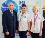 Capt Humail with Vicky Lawrence (middle) and Jan Cox