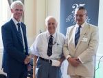 Capt Barry Thompson (middle) was humbled to pick up his Award